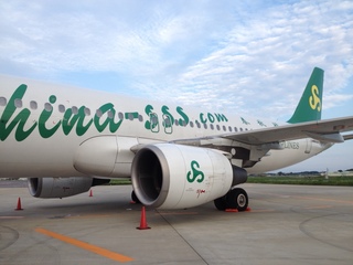 春秋空港の飛行機の写真